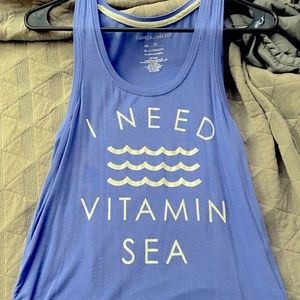 “I NEED VITAMIN SEA” beach tank